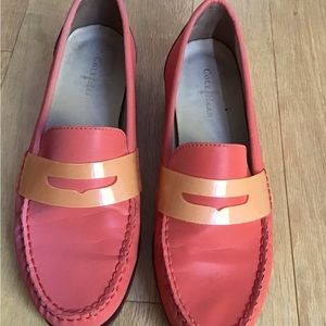 Cole Haan Orange Pop loafer. Size 7.5